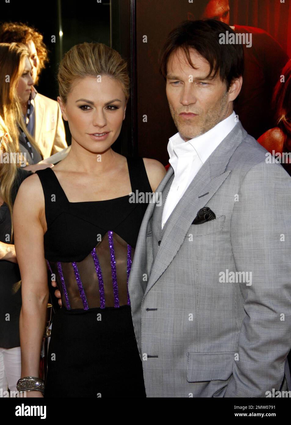 Anna Paquin and Steven Moyer pose at the HBO's Season 4 Premiere of 'True Blood' held at the ArcLight Cinemas in Los Angeles, CA, 06/21/11. Stock Photo