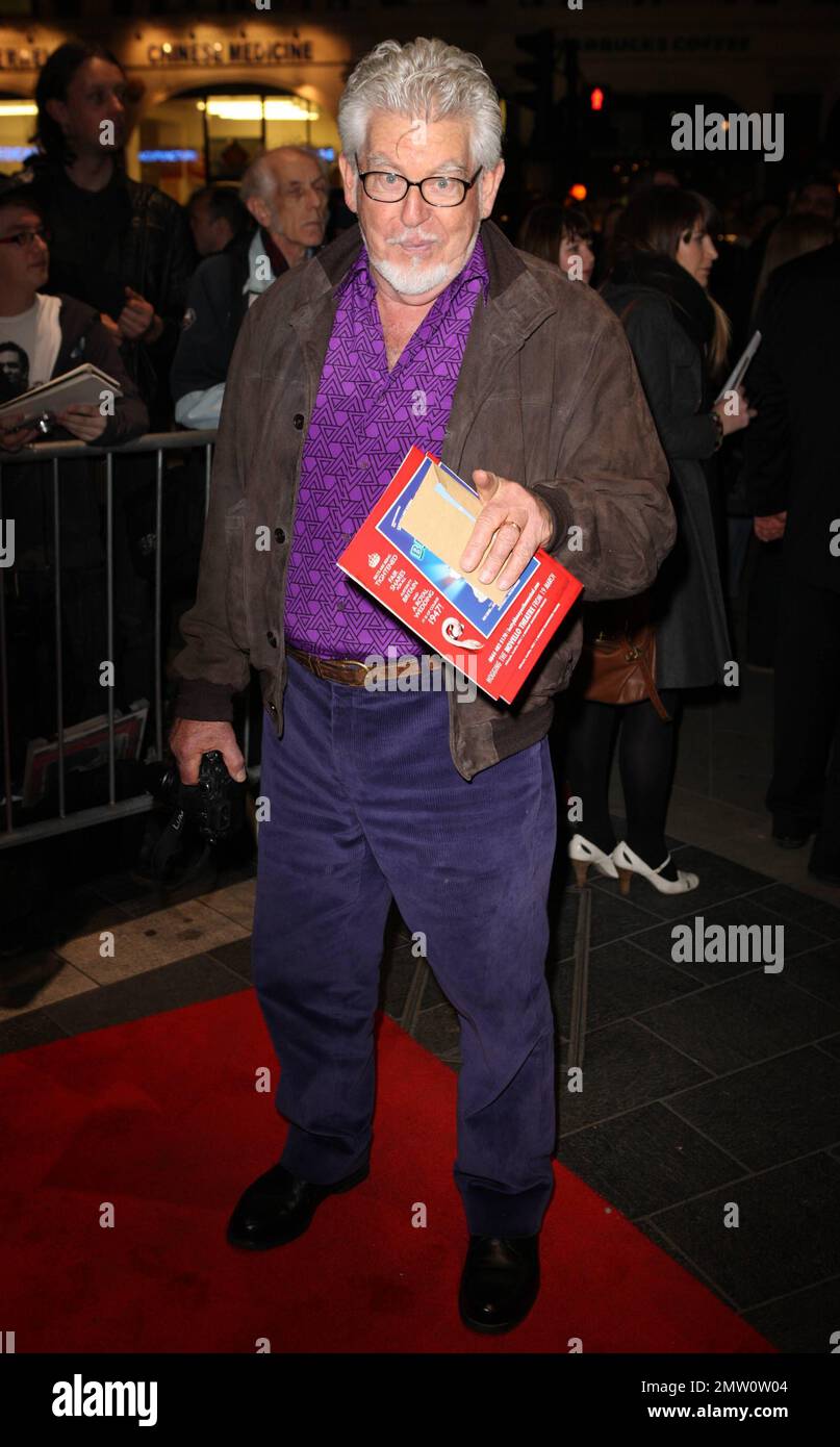 Rolf Harris and Timmy Mallet at 'The Umbrellas of Cherbourg' press night at the Gielgud Theatre in London, UK. 3/22/11. Stock Photo