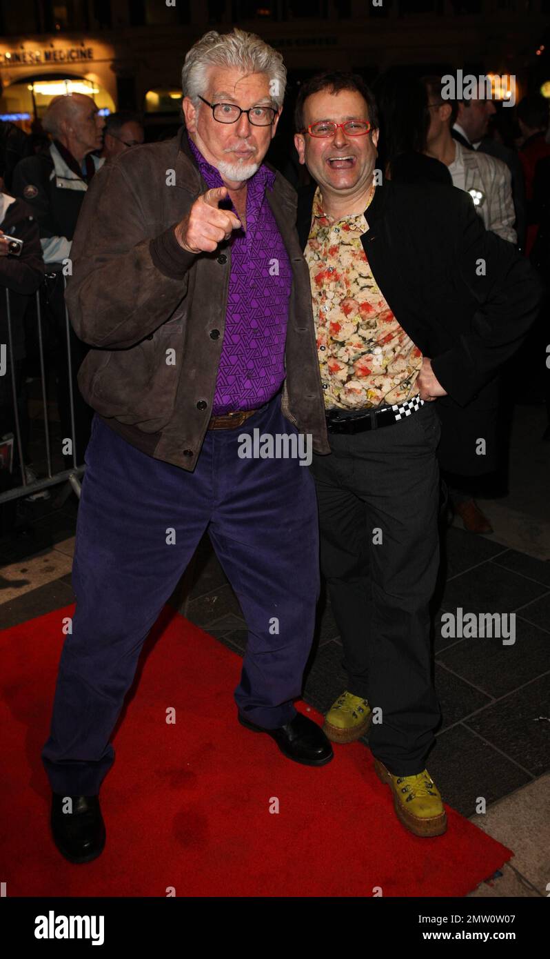 Rolf Harris and Timmy Mallet at 'The Umbrellas of Cherbourg' press night at the Gielgud Theatre in London, UK. 3/22/11. Stock Photo
