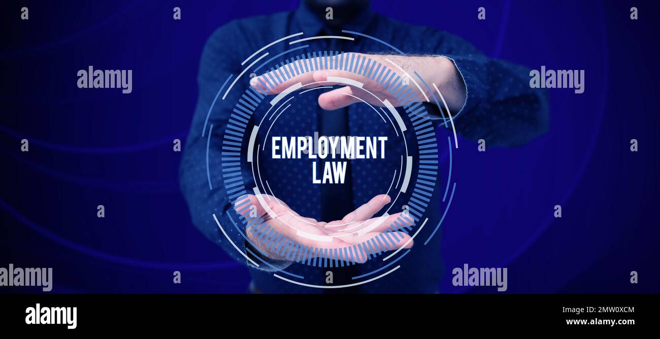 Sign displaying Employment Law. Conceptual photo deals with legal ...