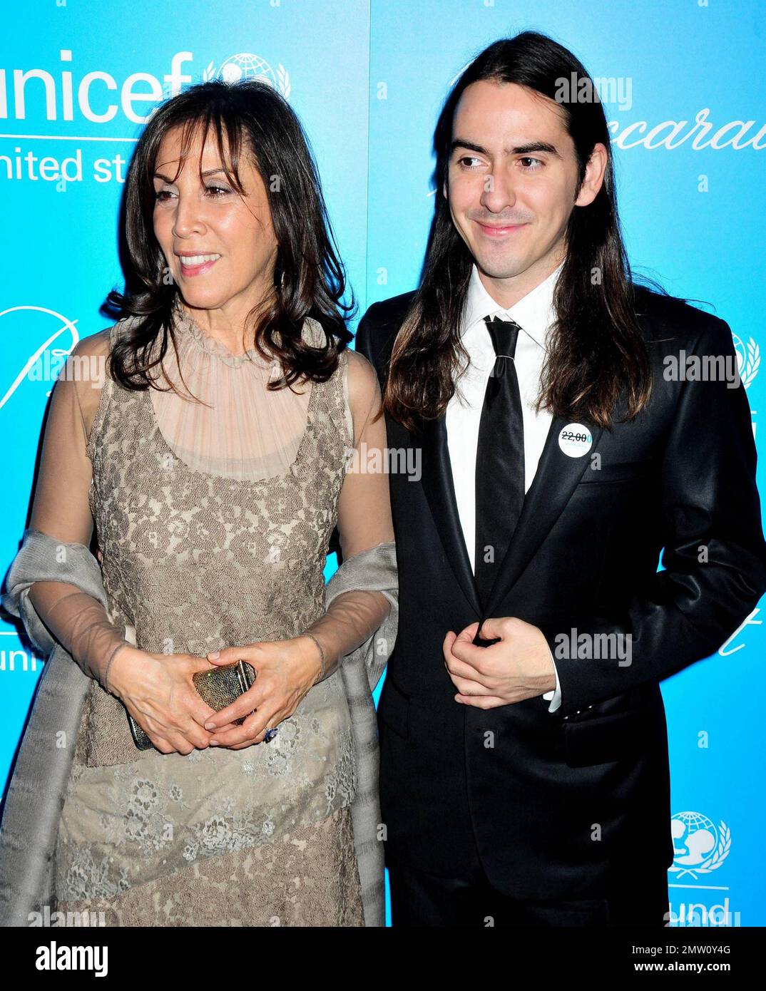 Olivia Harrison and Dhani Harrison on the blue carpet at the 7th annual
