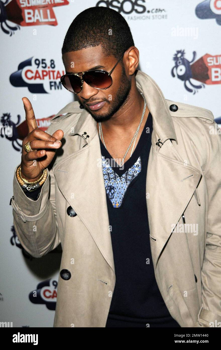 American r b singer usher usher raymond arrives at summertime ball