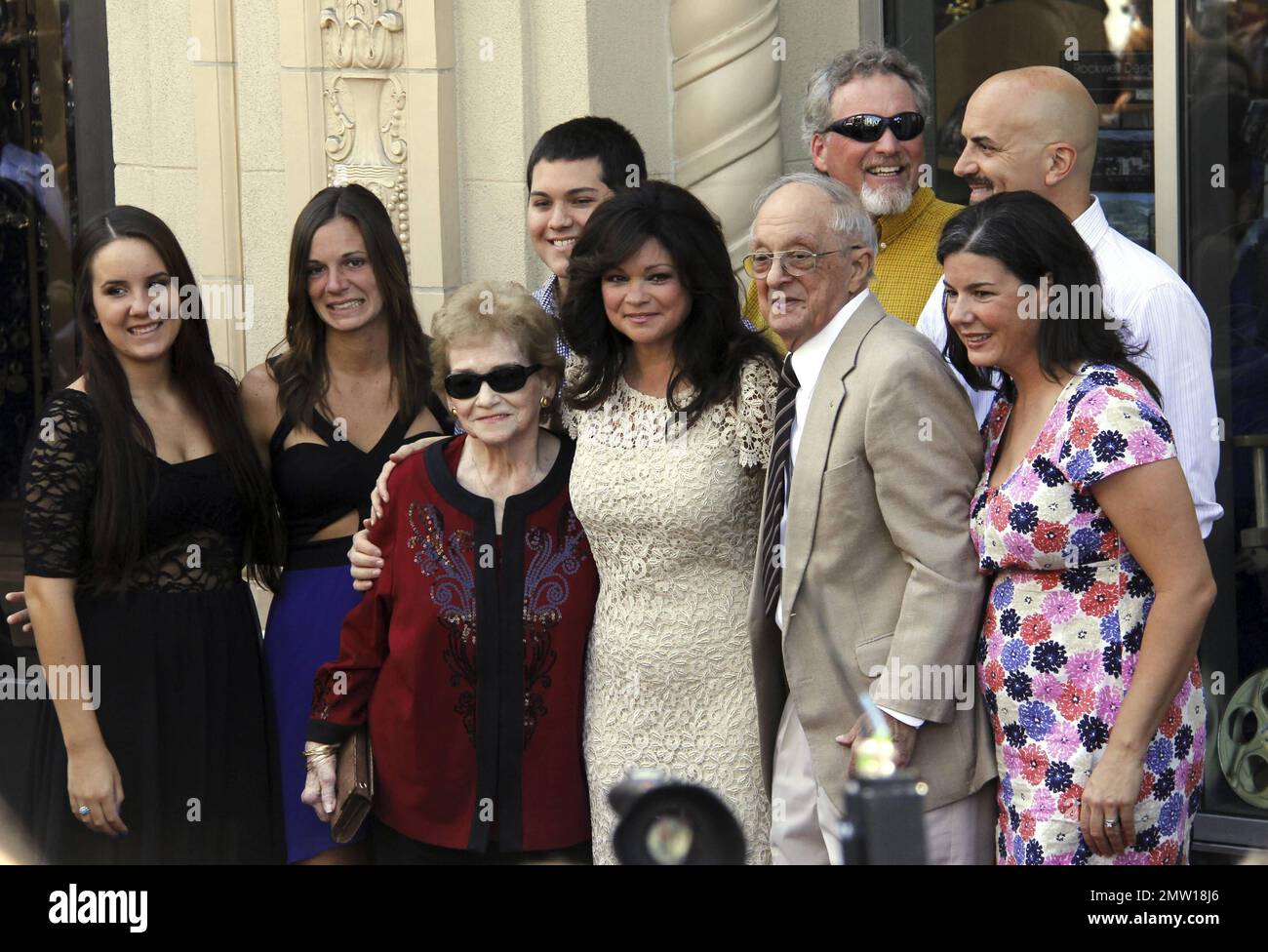 'Hot in Cleveland' star Valerie Bertinelli receives her star on the Hollywood Walk of Fame during a special ceremony. Bertinelli was joined by co-stars Betty White, Wendie Malick and Jane Leeves as well as son Wolfgang Van Halen. Hollywood, CA. 22nd August 2012. Stock Photo