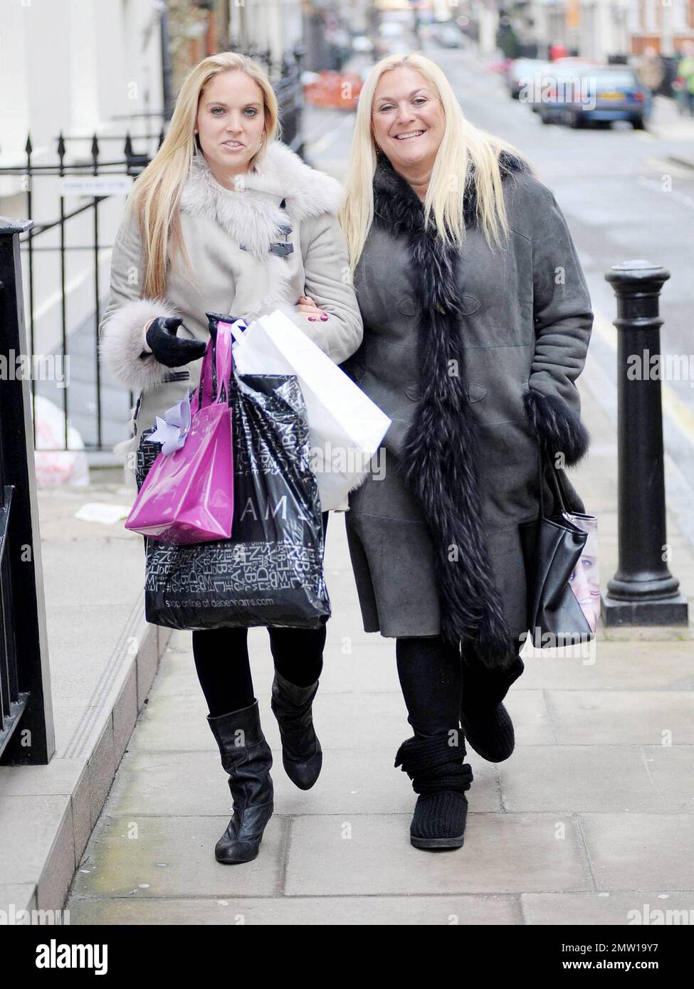 It appears that BBC Radio personality Vanessa Feltz's new schedule is  weighing on her, as she looked a bit tired and irritable as she and  daughter Allegra, 24, made their way to