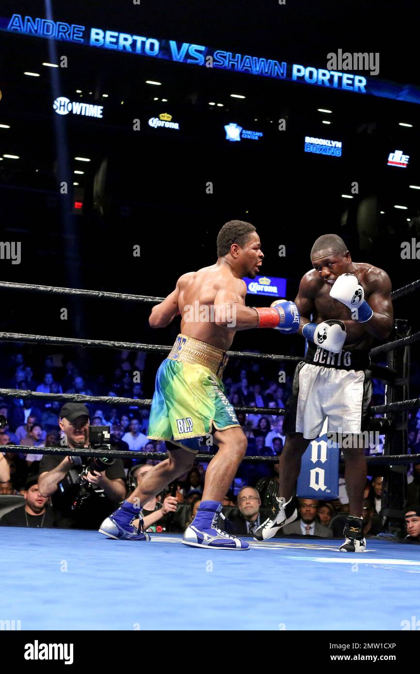 Shawn Porter, left, in action against Andre Berto during their