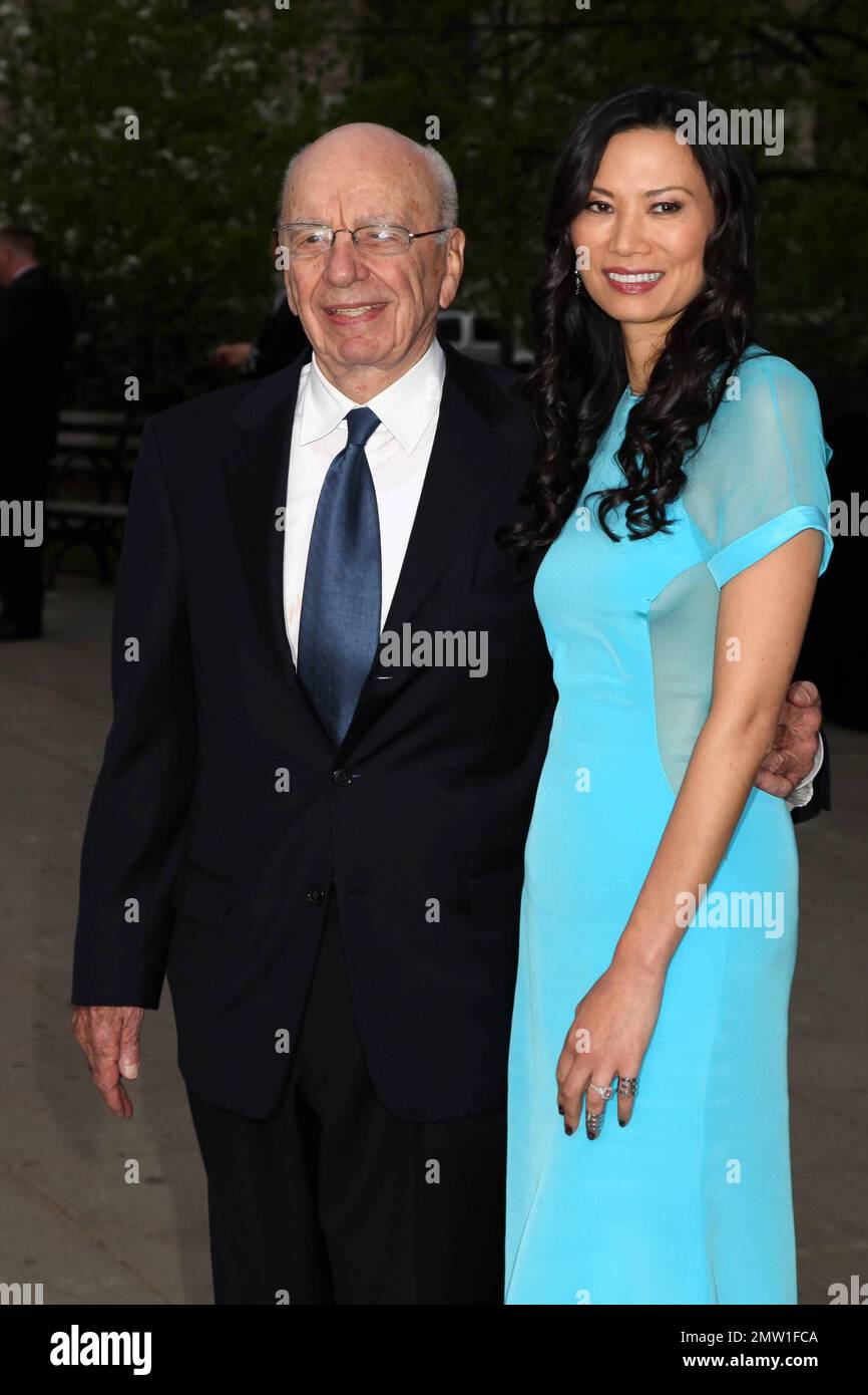 Rupert Murdoch and Wendi Deng at the Vanity Fair party during the 10th