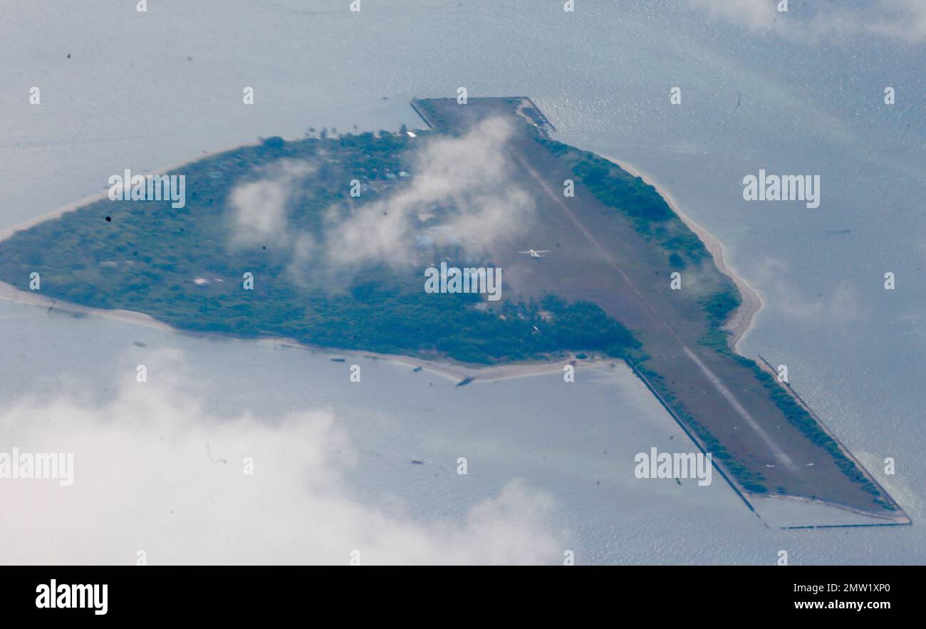 The Philippine-claimed Thitu Island on the Spratlys chain of islands is ...