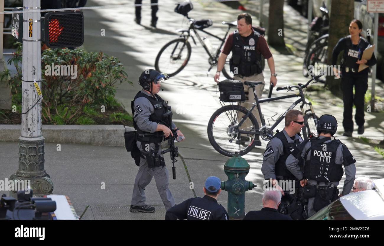 Local And Federal Law Enforcement Officials Gather Near The Scene Of A ...