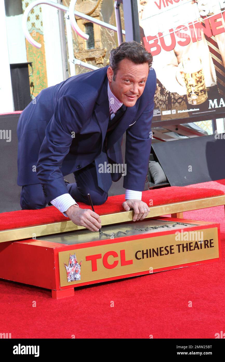 Vince Vaughn at his Star Ceremony on the Hollywood Walk of Fame. Los Angeles, CA. 4th March 2015. Stock Photo