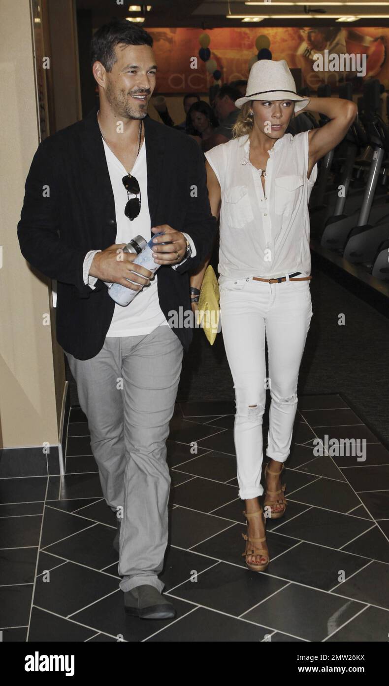 Eddie Cibrian and LeAnn Rimes at the Signature LA Fitness Grand Opening