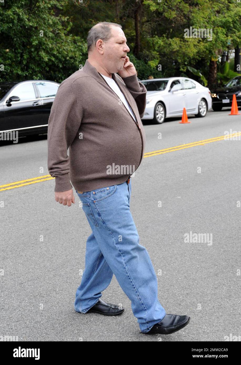Harvey Weinstein leaves the annual Von Furstenberg pre-Oscar party. Beverly  Hills, CA. 03/06/10 Stock Photo - Alamy