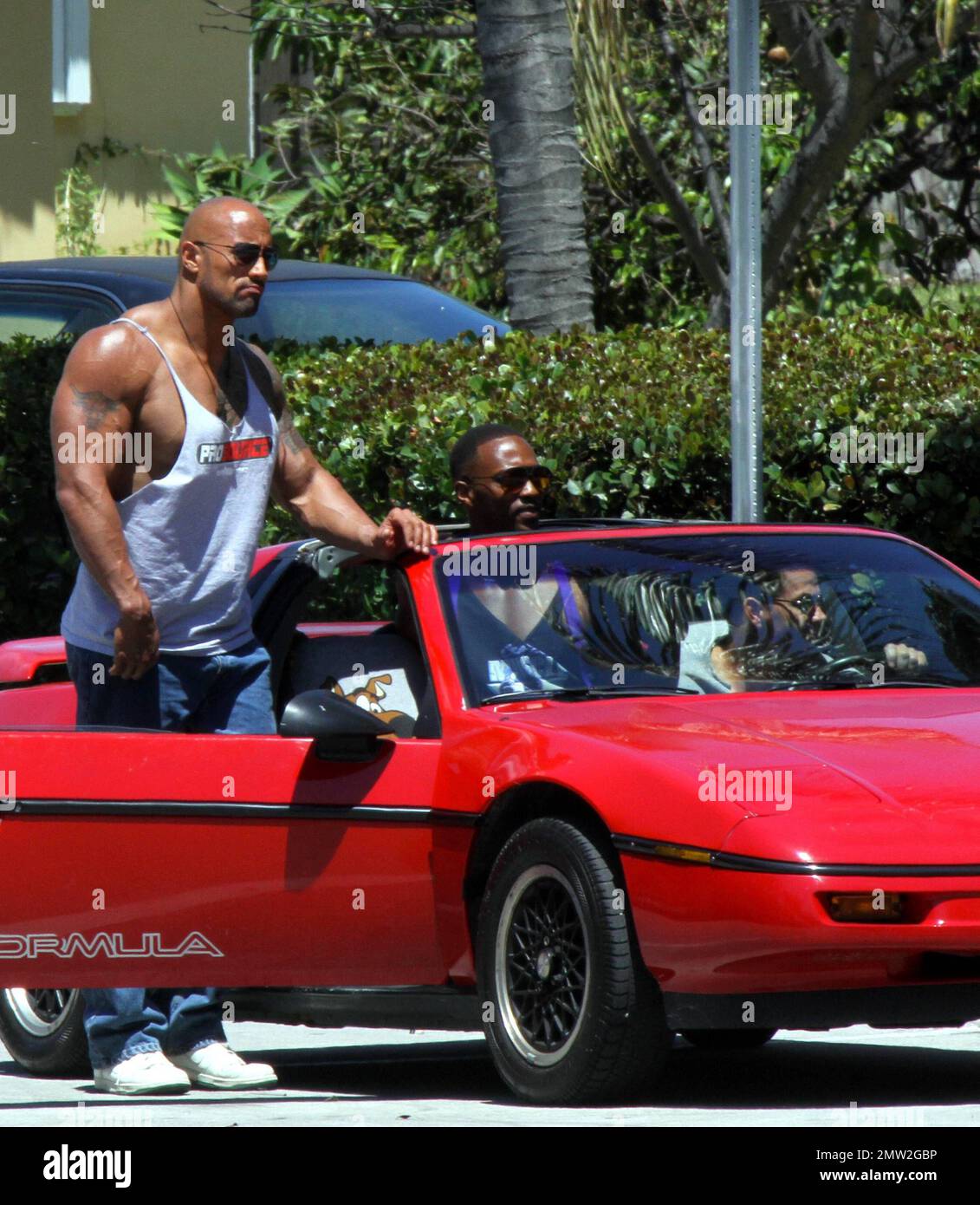 The Rock (aka Dwayne Johnson) and Mark Wahlberg film scenes on location for  their new movie \, image size:1131x1390
