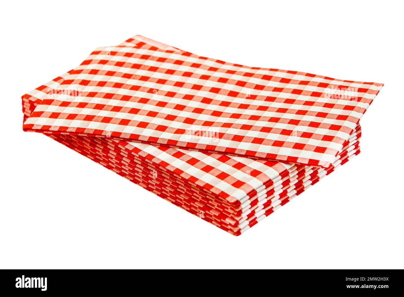 Paper Table Napkins isolated on white background Stock Photo