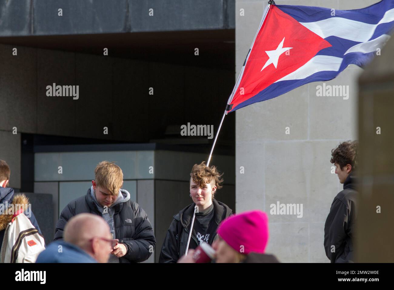 Strike action taken by Government workers and unions over pay disputes, north east England Stock Photo