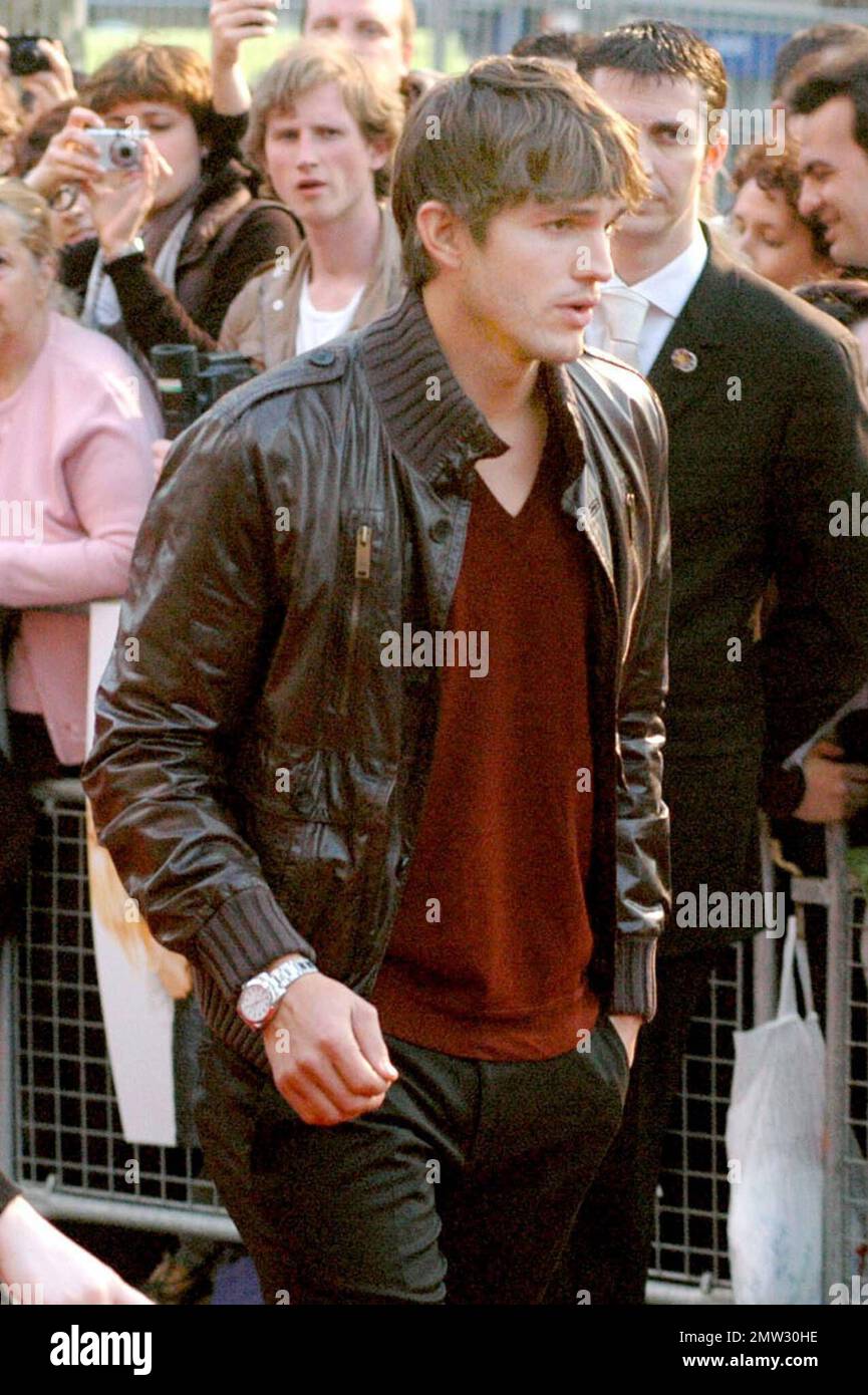 Ashton Kutcher attends the London premiere of "What Happens in Vegas" at the Odeon Leicester