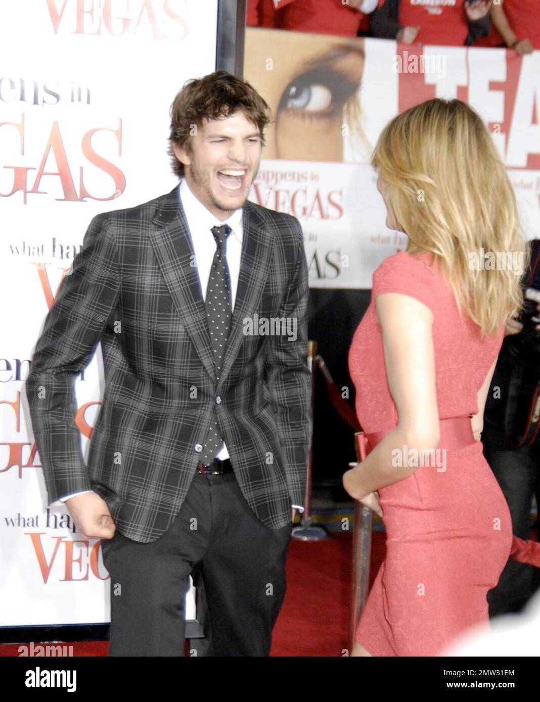 Ashton Kutcher and Cameron Diaz arrive at the world premiere of their