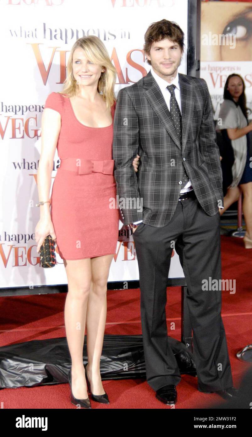 Ashton Kutcher and Cameron Diaz arrive at the world premiere of their