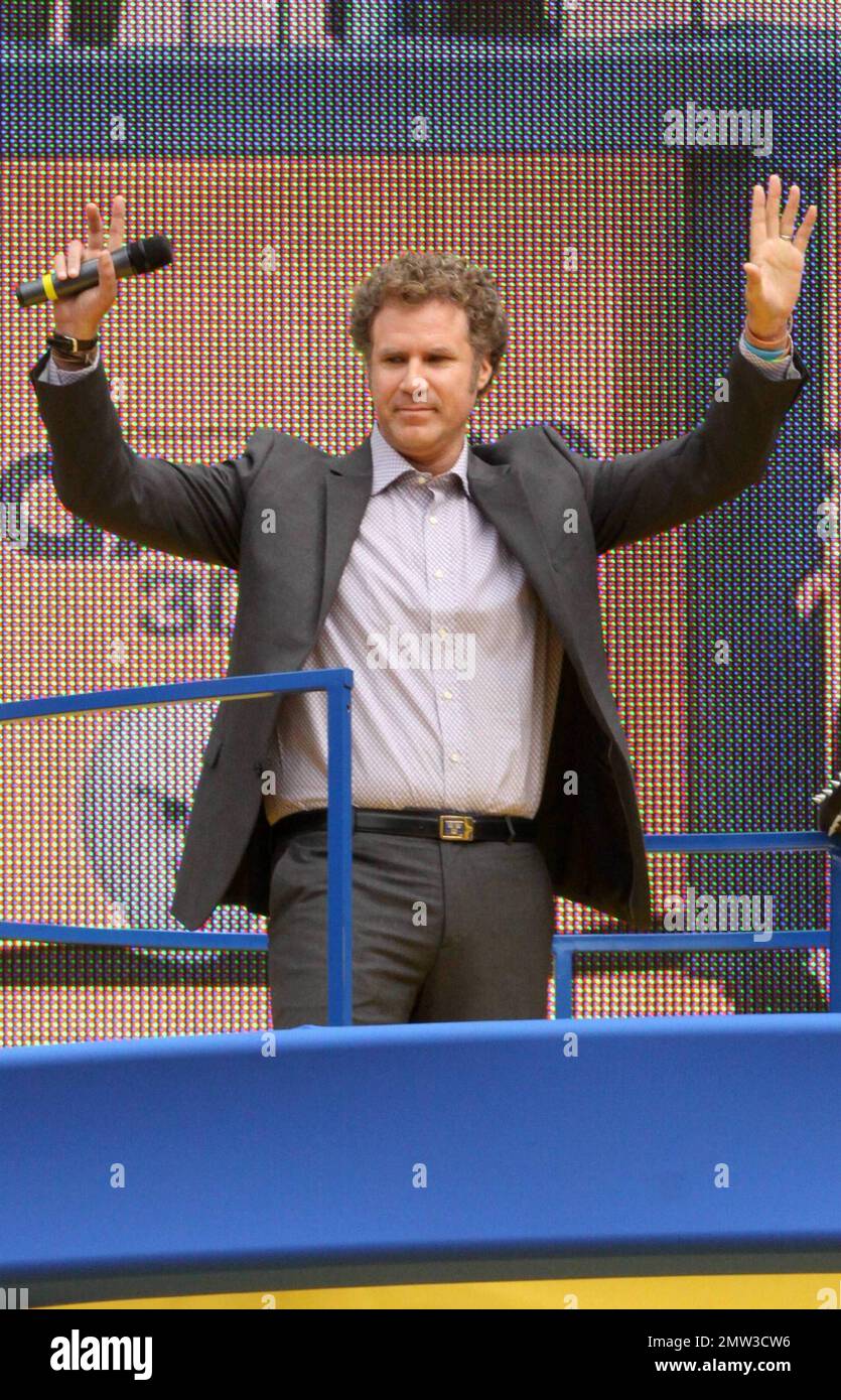 Comedic actor, writer and producer Will Ferrell raises the promotional ...