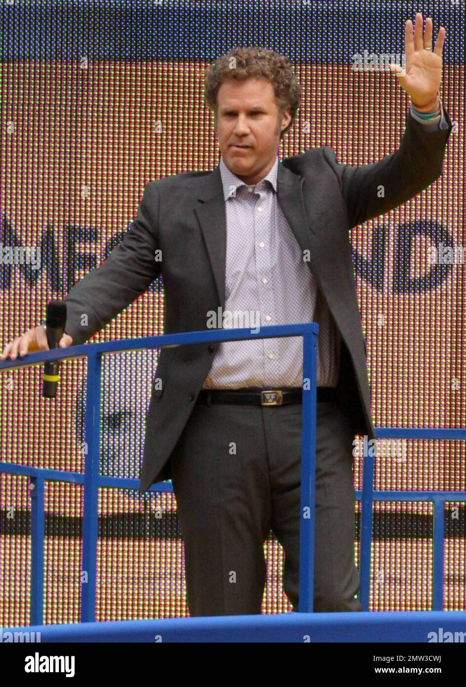 Comedic actor, writer and producer Will Ferrell raises the promotional ...