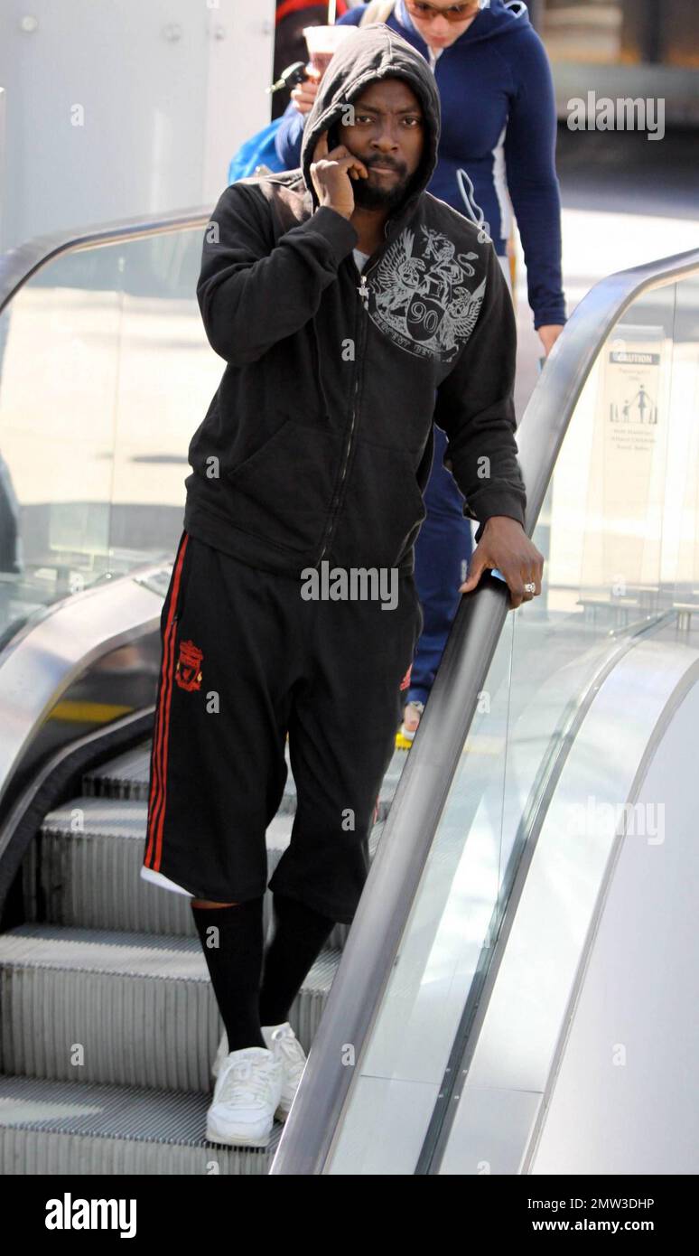 EXCLUSIVE Black Eyed Peas musician Will.i.am wears a black