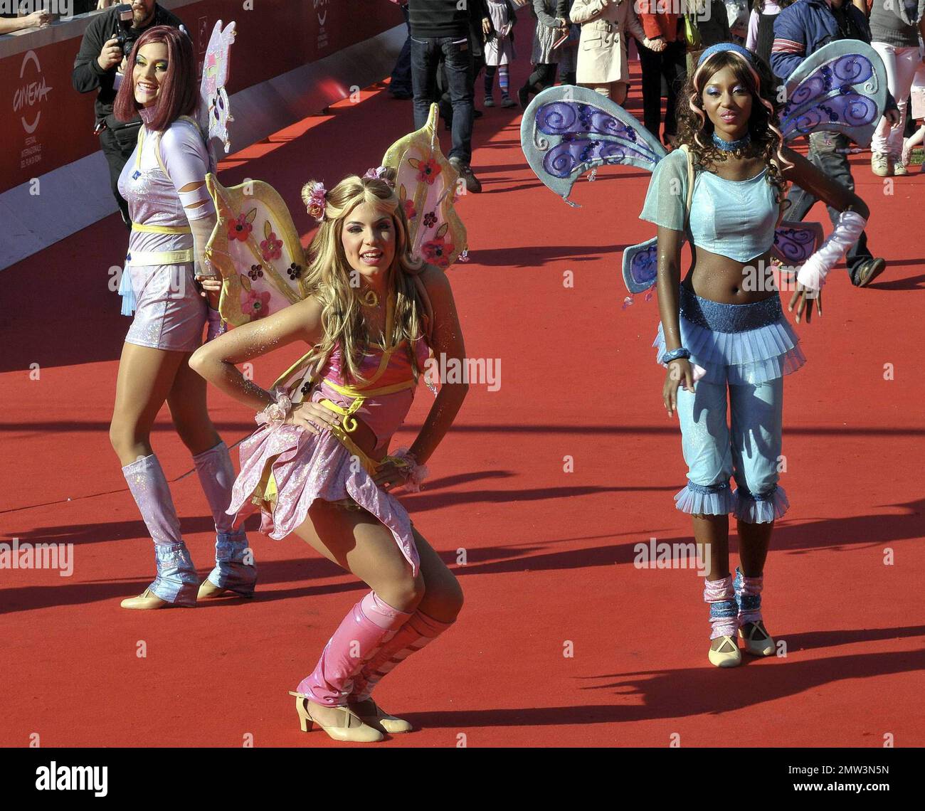 Cast walk the red carpet at the Winx Club 3D premiere at the Rome  International Film Festival. Rome, Italy. 10/29/10 Stock Photo - Alamy
