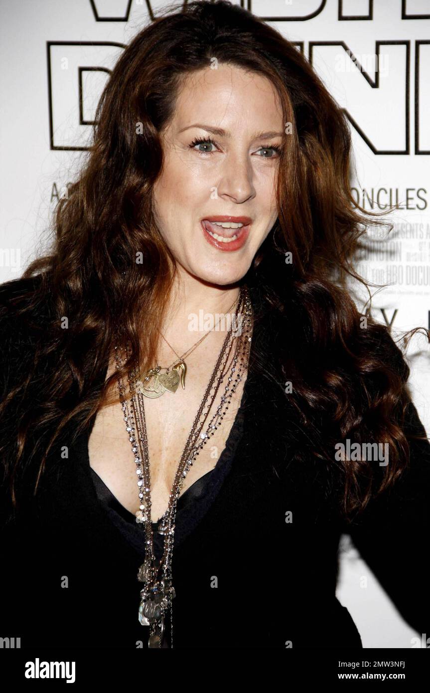 Joely Fisher, half sister of Carrie Fisher attends the premiere of Carrie's 'Wishful Drinking', an HBO special.  'Wishful Drinking' is a taping of Fisher's one-woman Broadway show, based on her autobiographical book of the same name which was published in 2008. Los Angeles, CA. 12/07/10. Stock Photo