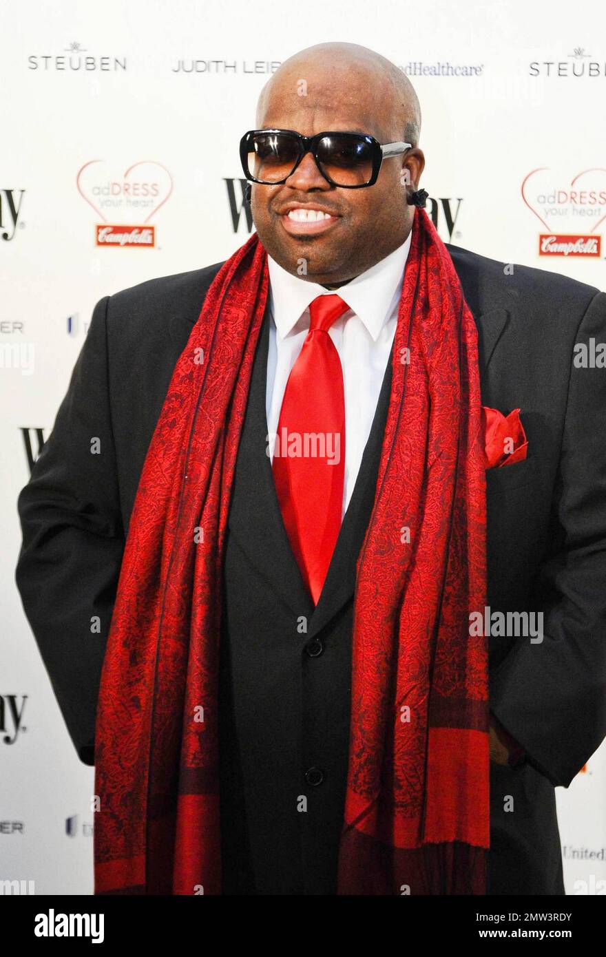 Cee Lo Green wears black flower-shaped earrings at Woman's Day 8th Annual  Red Dress Awards held at Jazz at Lincoln Center. New York, NY. 02/08/11  Stock Photo - Alamy