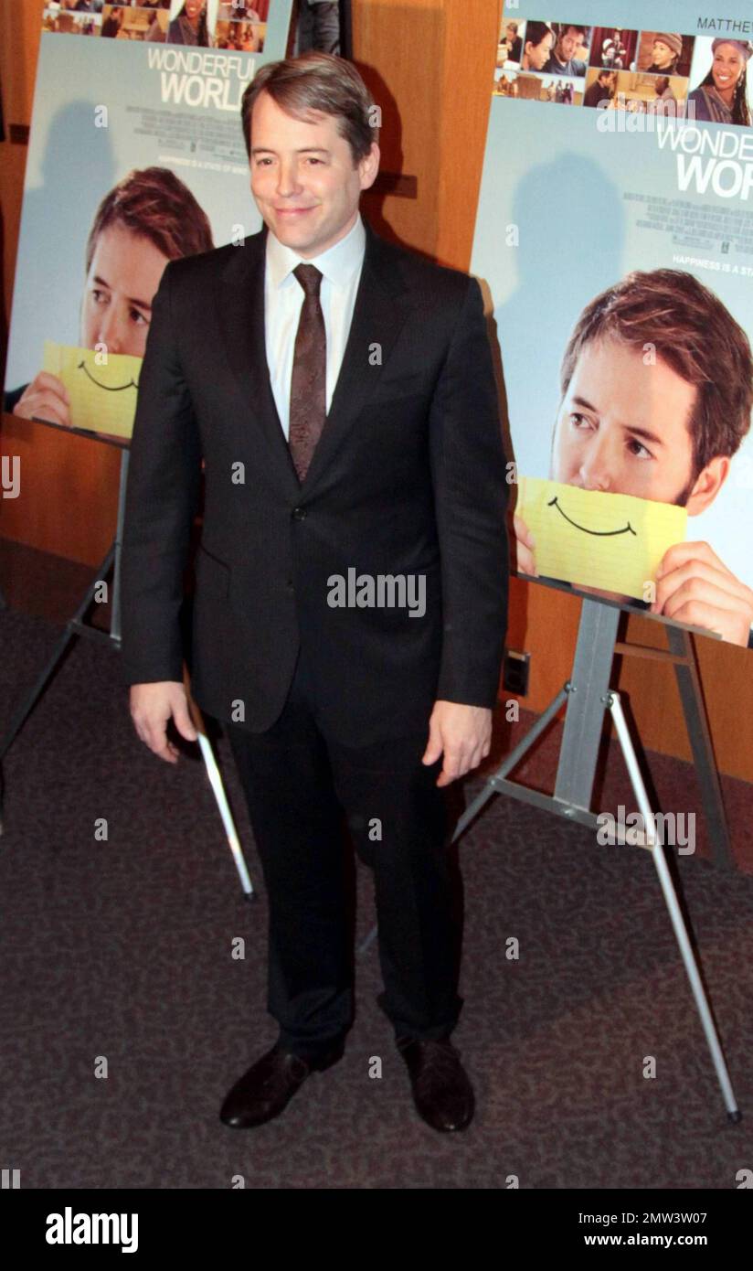 Matthew Broderick poses on the carpet at the premiere of the movie