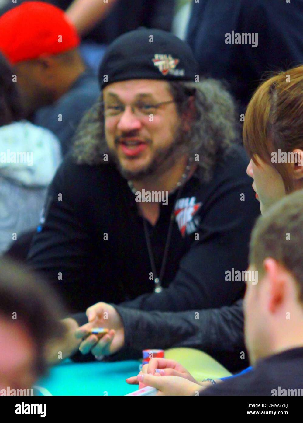 Joseph (Joe) D. Reitman plays at the 8th Annual World Poker Tour Invitational Texas Hold 'Em poker tournament for the Chrysalis Charity, a non-profit organization dedicated to helping homeless and economically disadvantaged individuals become self-sufficient through employment opportunities, at the Commerce Casino, in Los Angeles, California, 02/20/10. Stock Photo