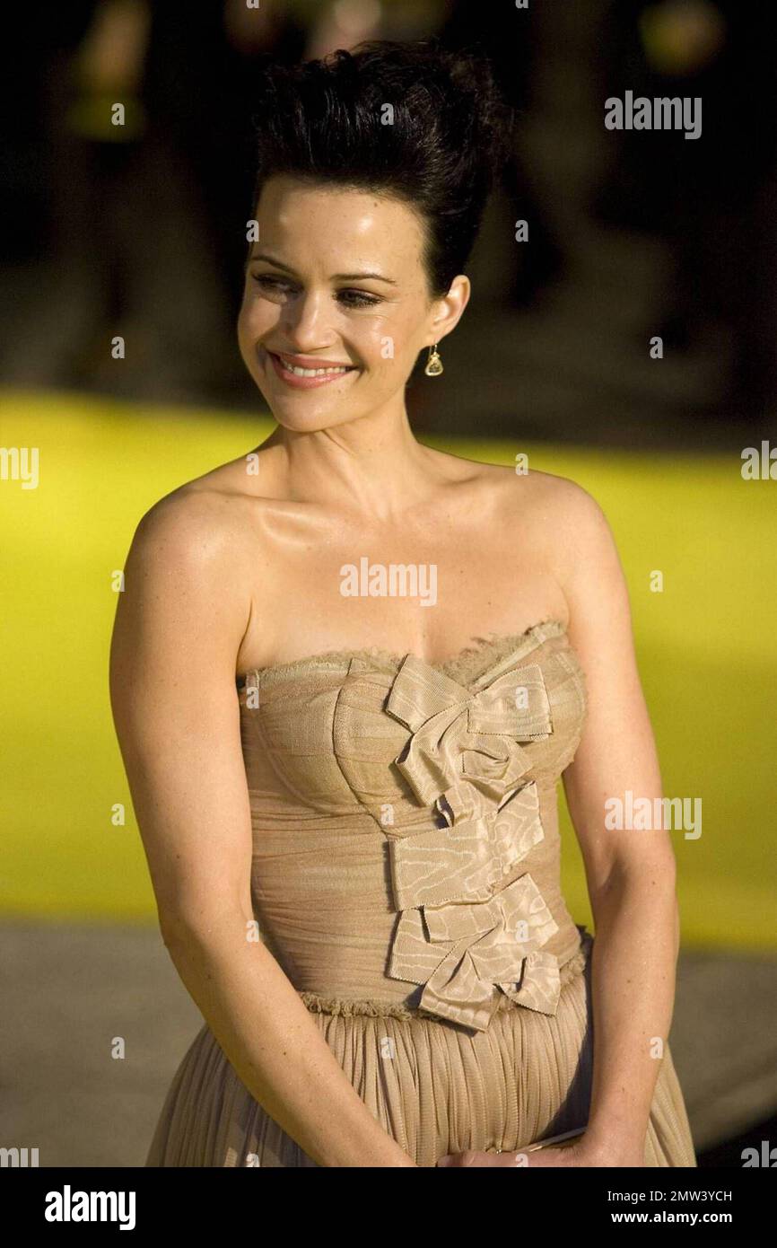 Carla Gugino attends the World Premiere of the 'Watchmen' movie at the Odeon Cinema, Leicester Square, London, UK 02/23/2009. Stock Photo