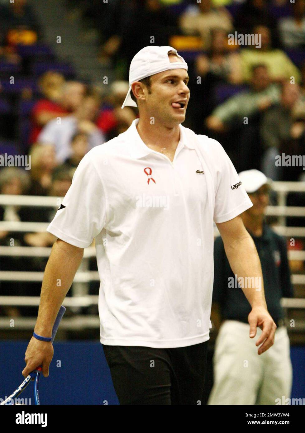Andy Roddick competes on the court at the Advanta World TeamTennis (WTT ...