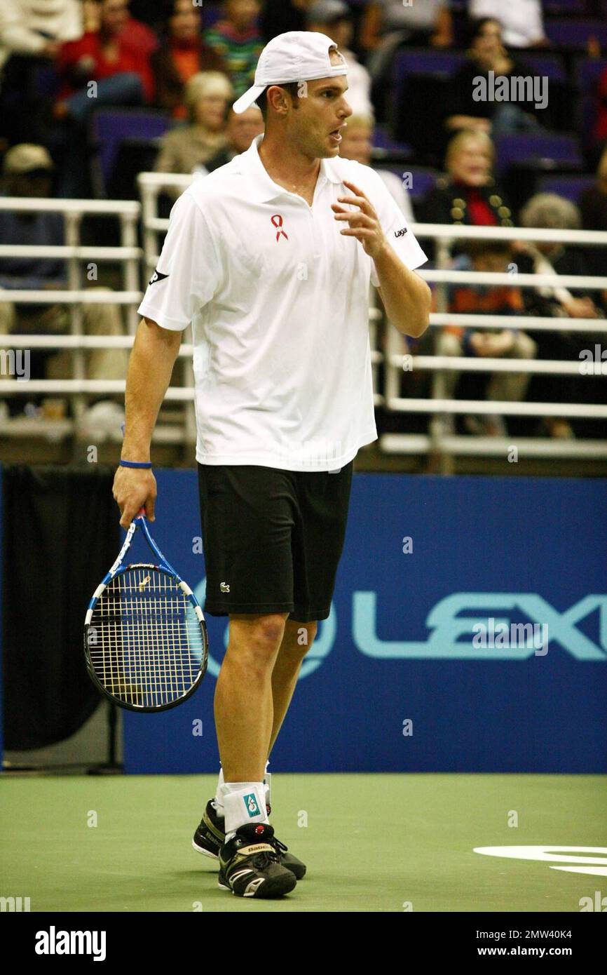 Andy Roddick competes on the court at the Advanta World TeamTennis (WTT ...