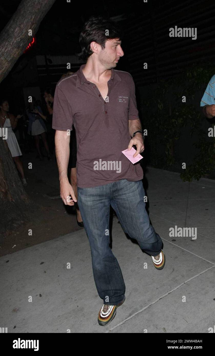 "Scrubs" star Zach Braff signs autographs outside the Guys