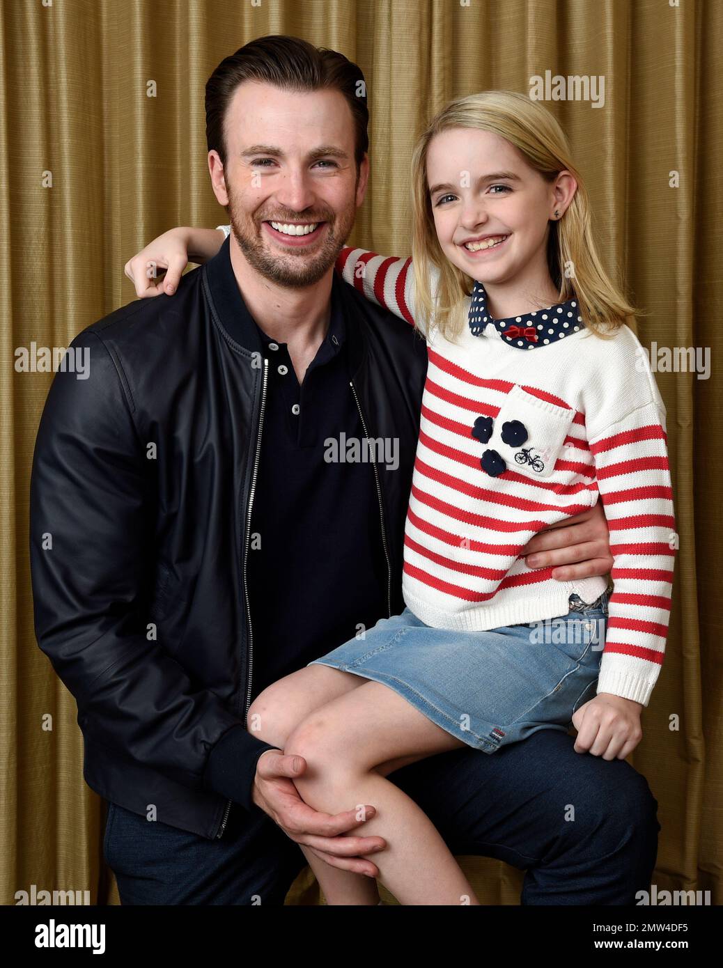 Chris Evans Left And McKenna Grace Cast Members In The Film Gifted Chris Evans Left And McKenna Grace Cast Members In The Film Gifted