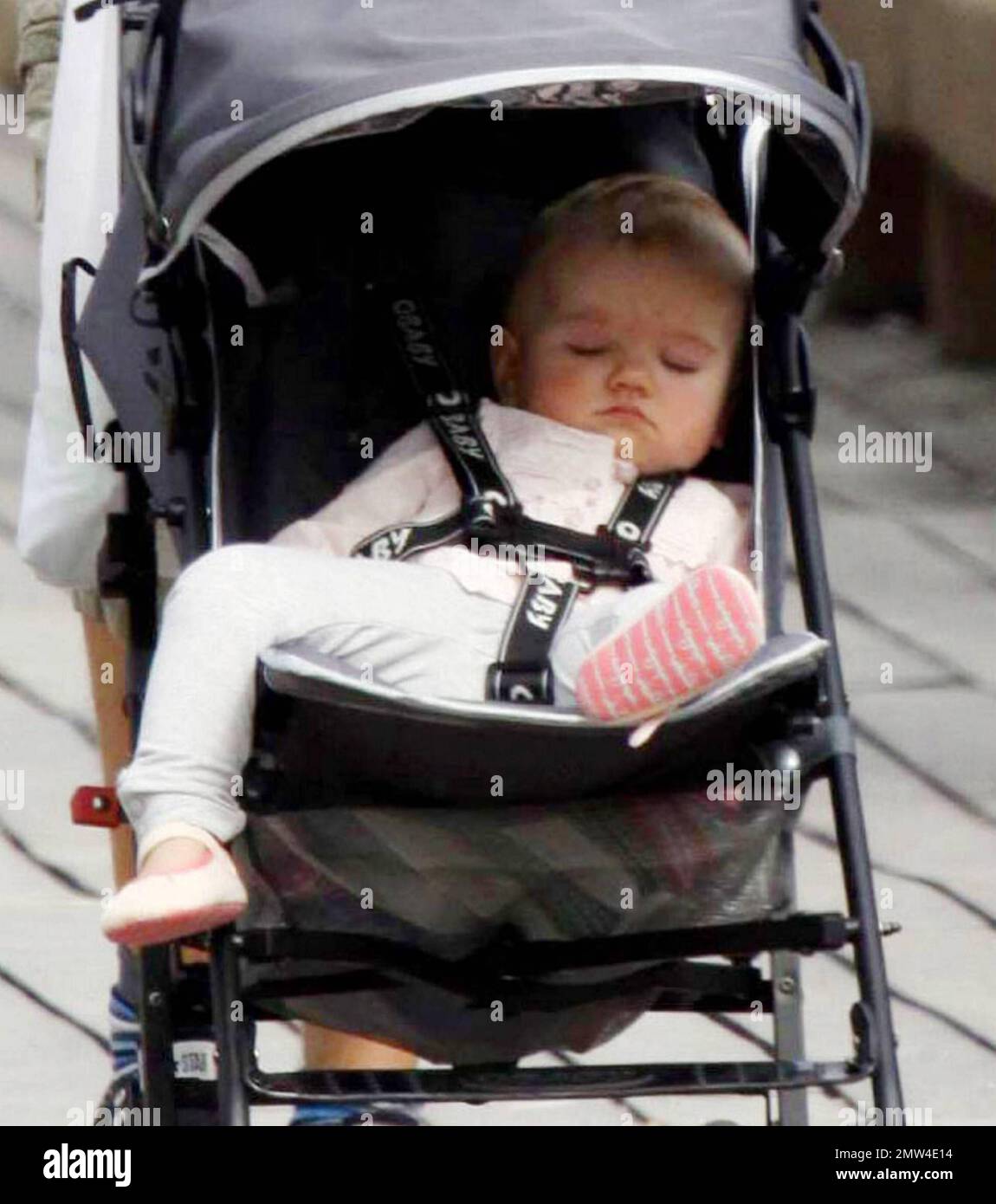 UK television personality Zoe Ball, sans makeup, takes a stroll on the