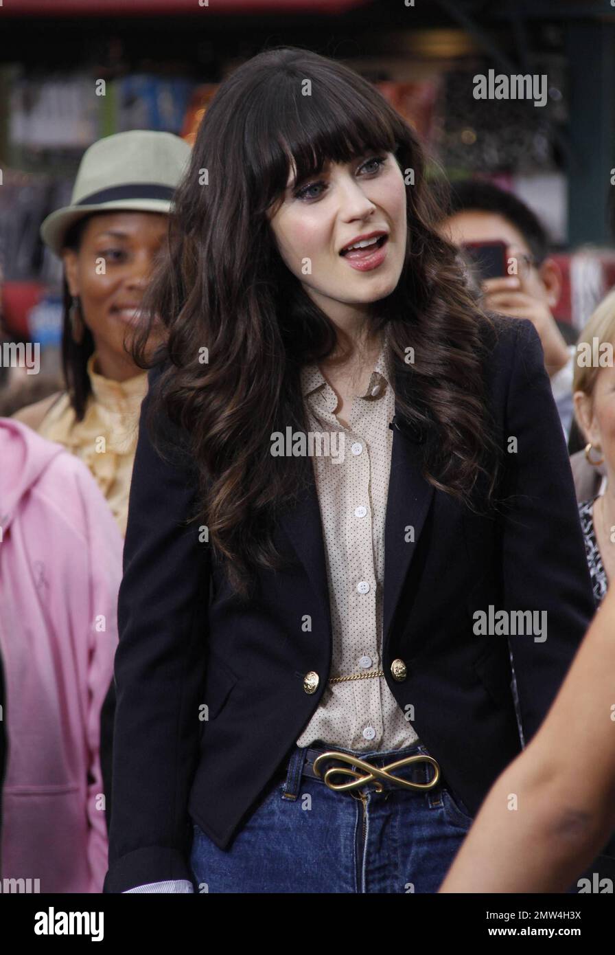 Zooey Deschanel makes an appearance at The Grove shopping center for an
