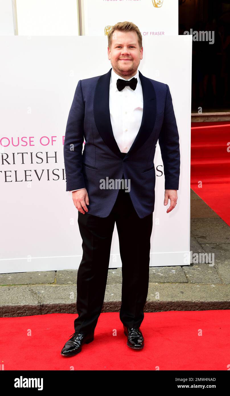 File photo dated 10/05/15 of James Corden arrives for the House of Fraser British Academy of Television Awards at the Theatre Royal, Drury Lane in London. Mr Corden, Cardi B and US first lady Jill Biden are among the diverse line-up of famous faces who will present at the upcoming Grammy Awards. The annual ceremony will be held at the Crypto.com Arena in Los Angeles on Sunday, with comedian Trevor Noah on hosting duties for the star-studded night. Issue date: Wednesday February 1, 2023. Stock Photo