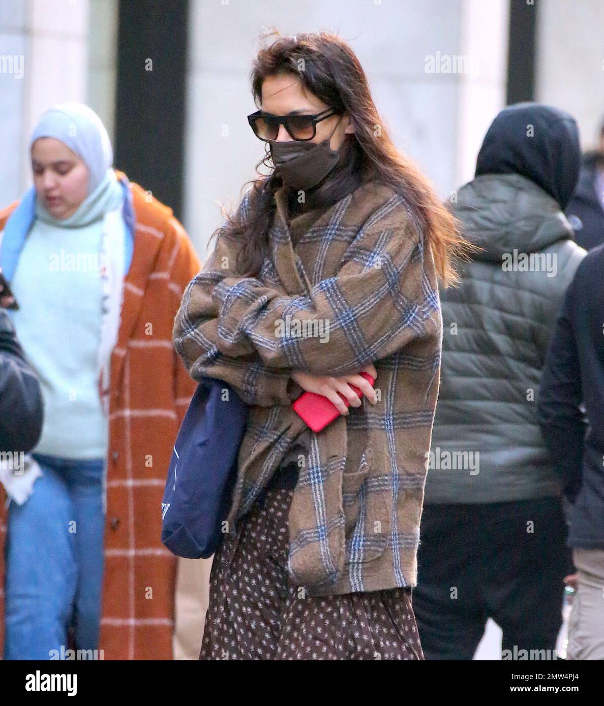 New York, NY on February 1, 2023.Actress Katie Holmes arrives at the ...