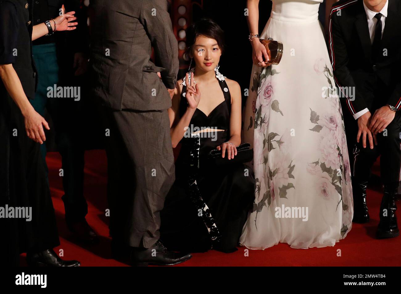 Chinese actress Zhou Dongyu arrives on the red carpet for 2019