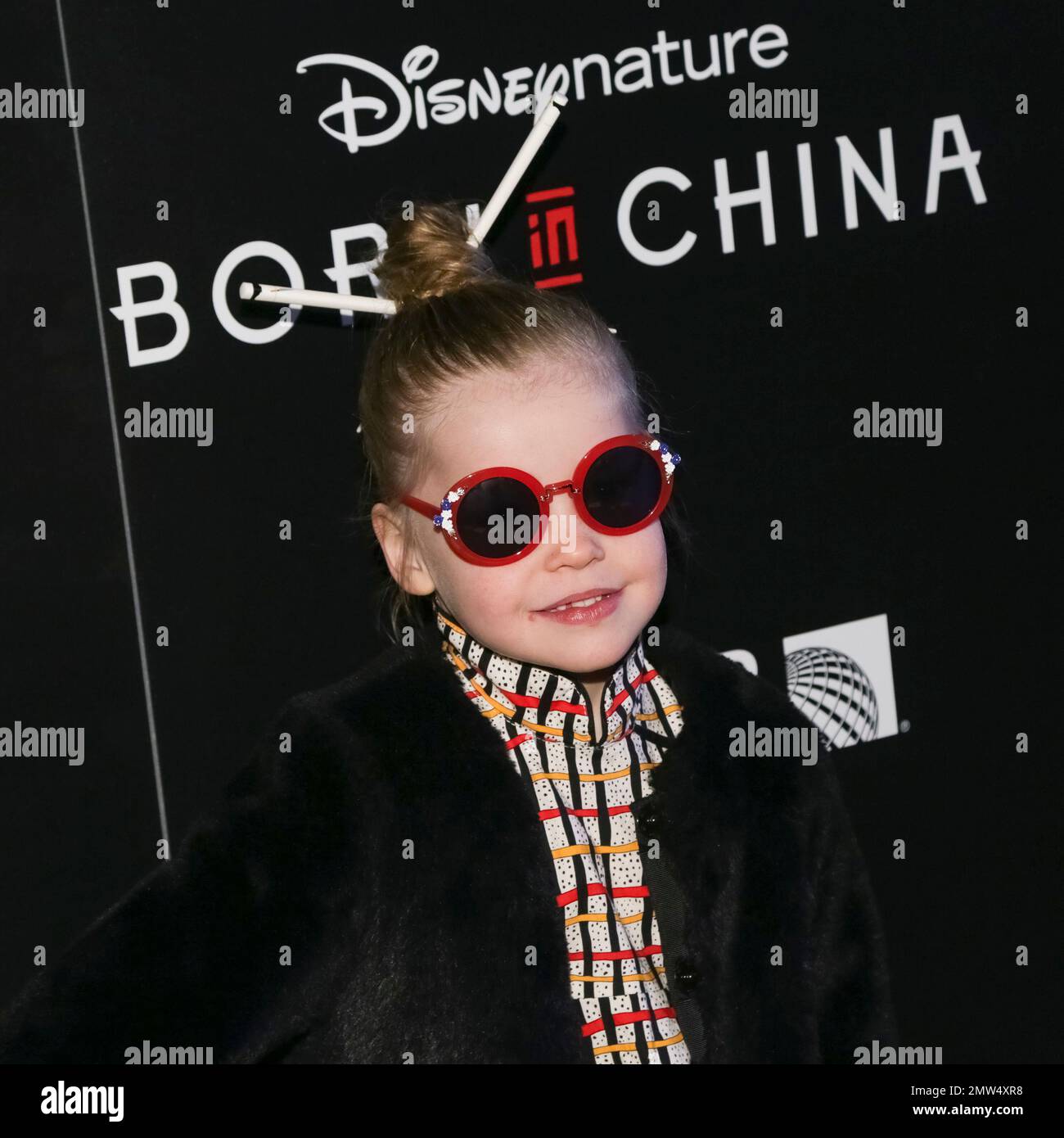 Harper Grace Burtka-Harris attends the premiere for Disneynature's