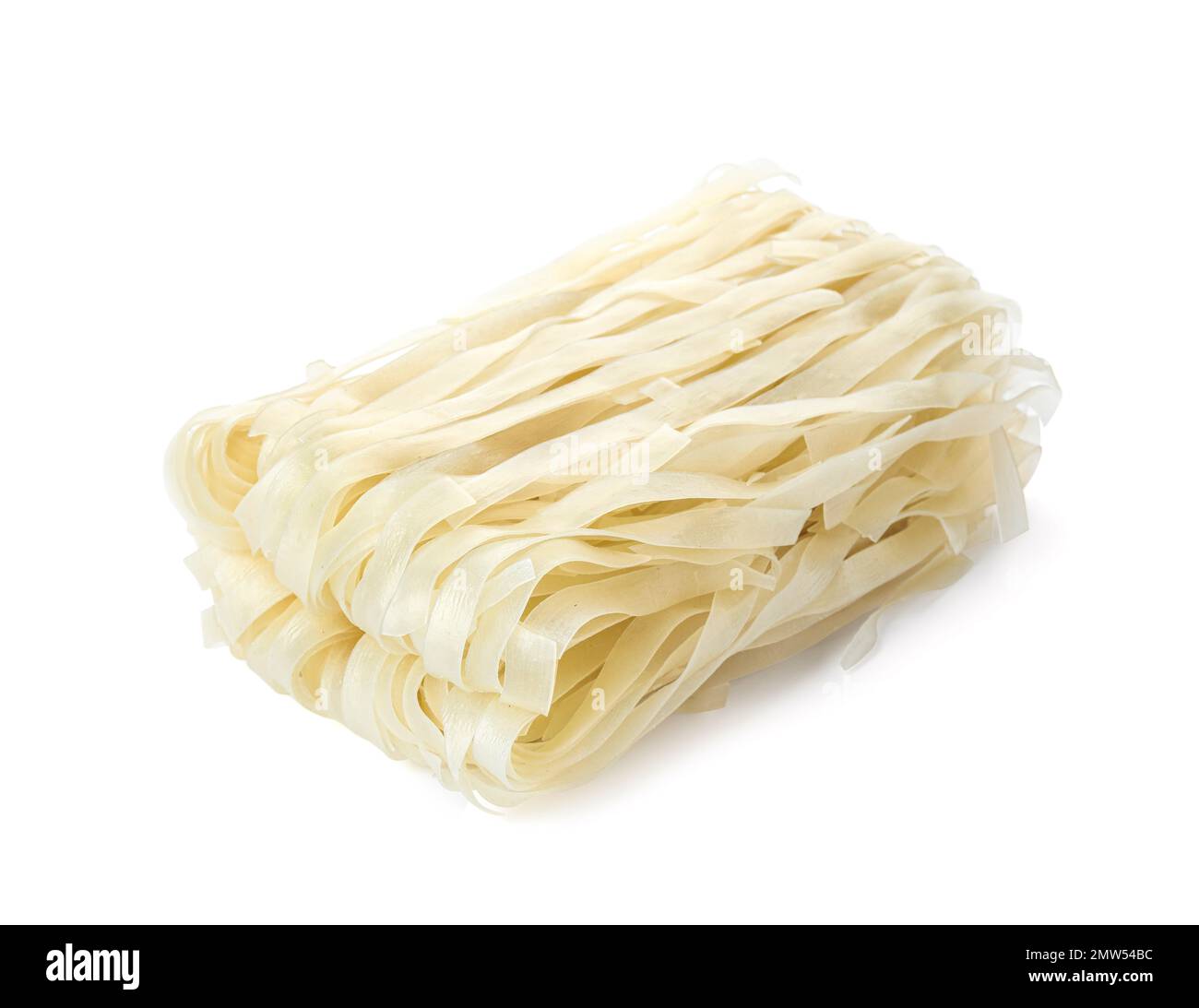 Block of rice noodles isolated on white Stock Photo Alamy