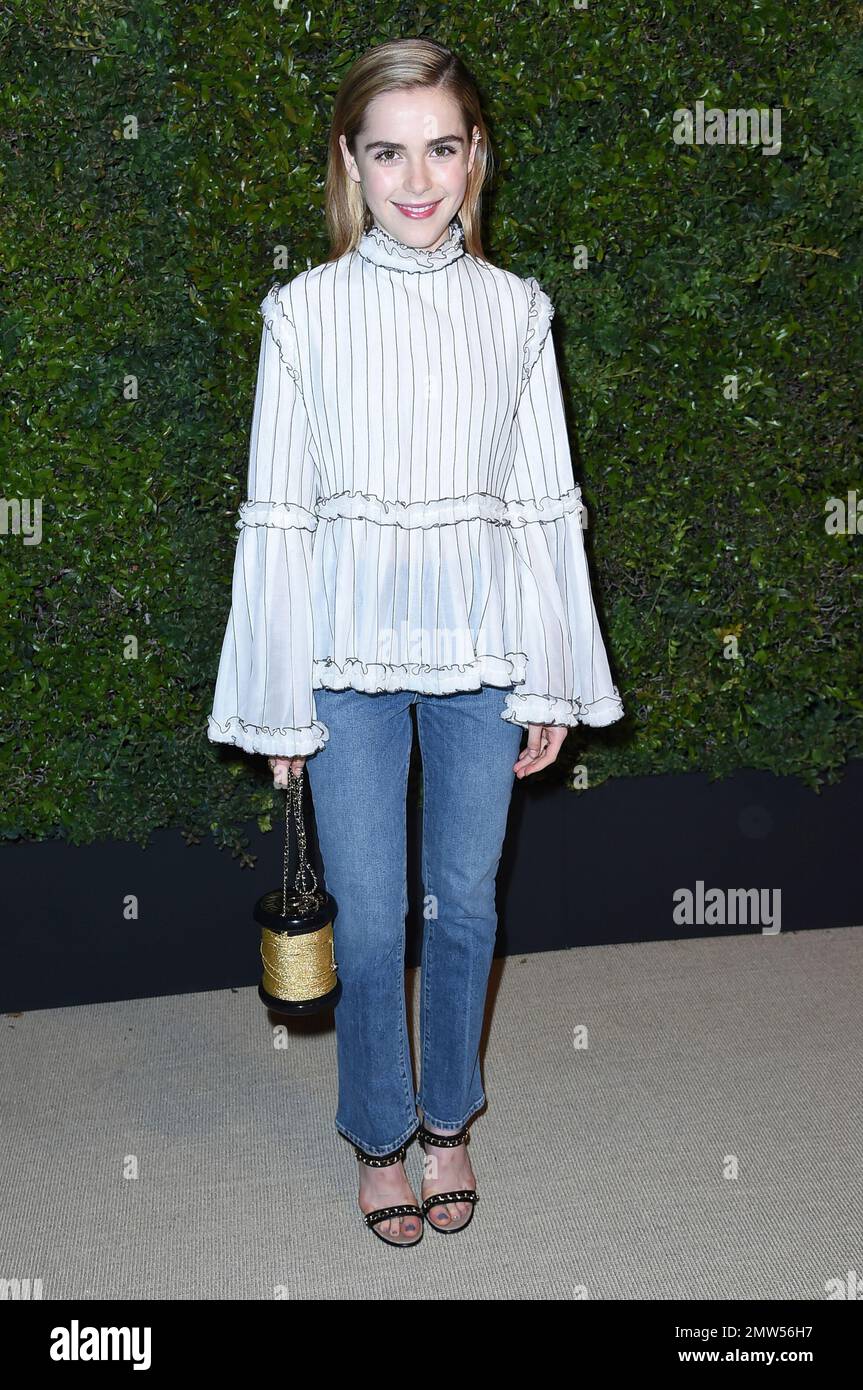 Kiernan Shipka attends the Chanel Dinner to Celebrate Gabrielle Bag at