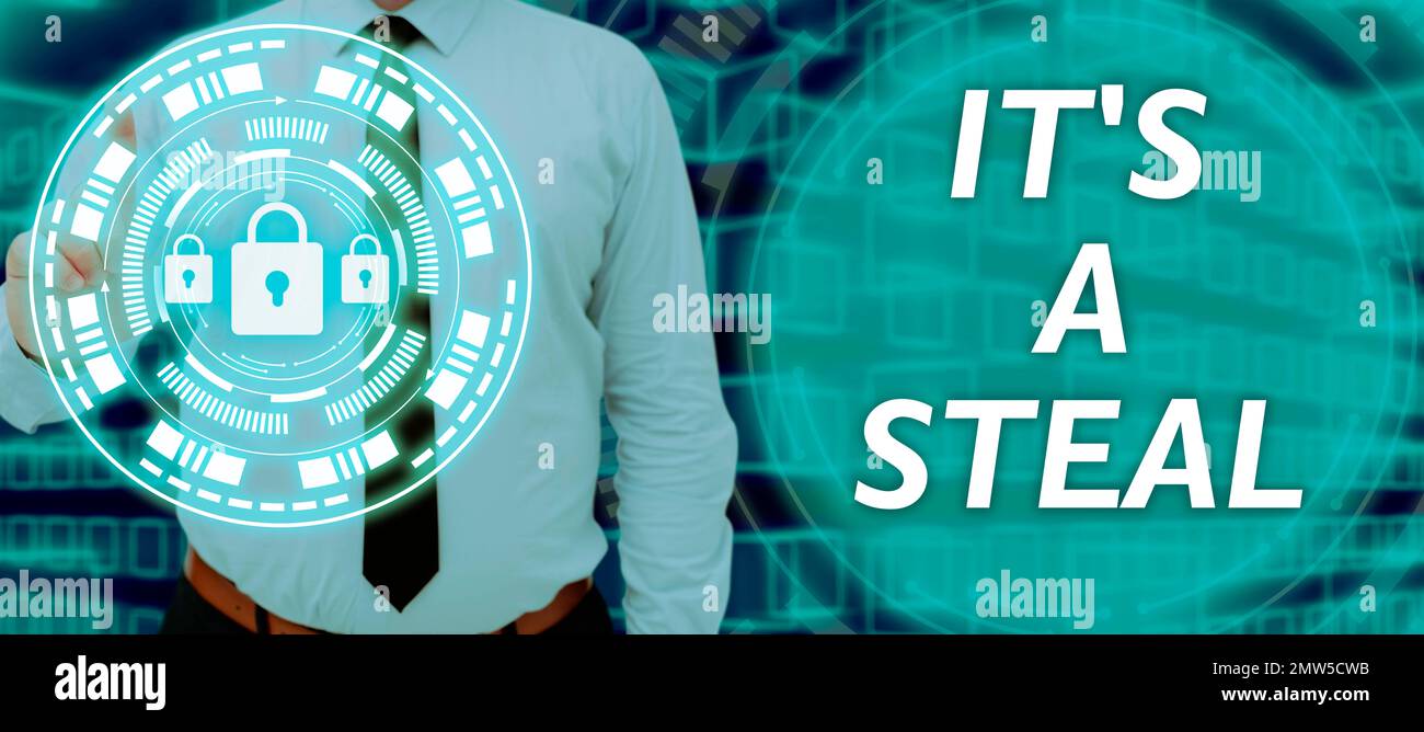 Conceptual caption It's A Steal. Concept meaning getting confidential