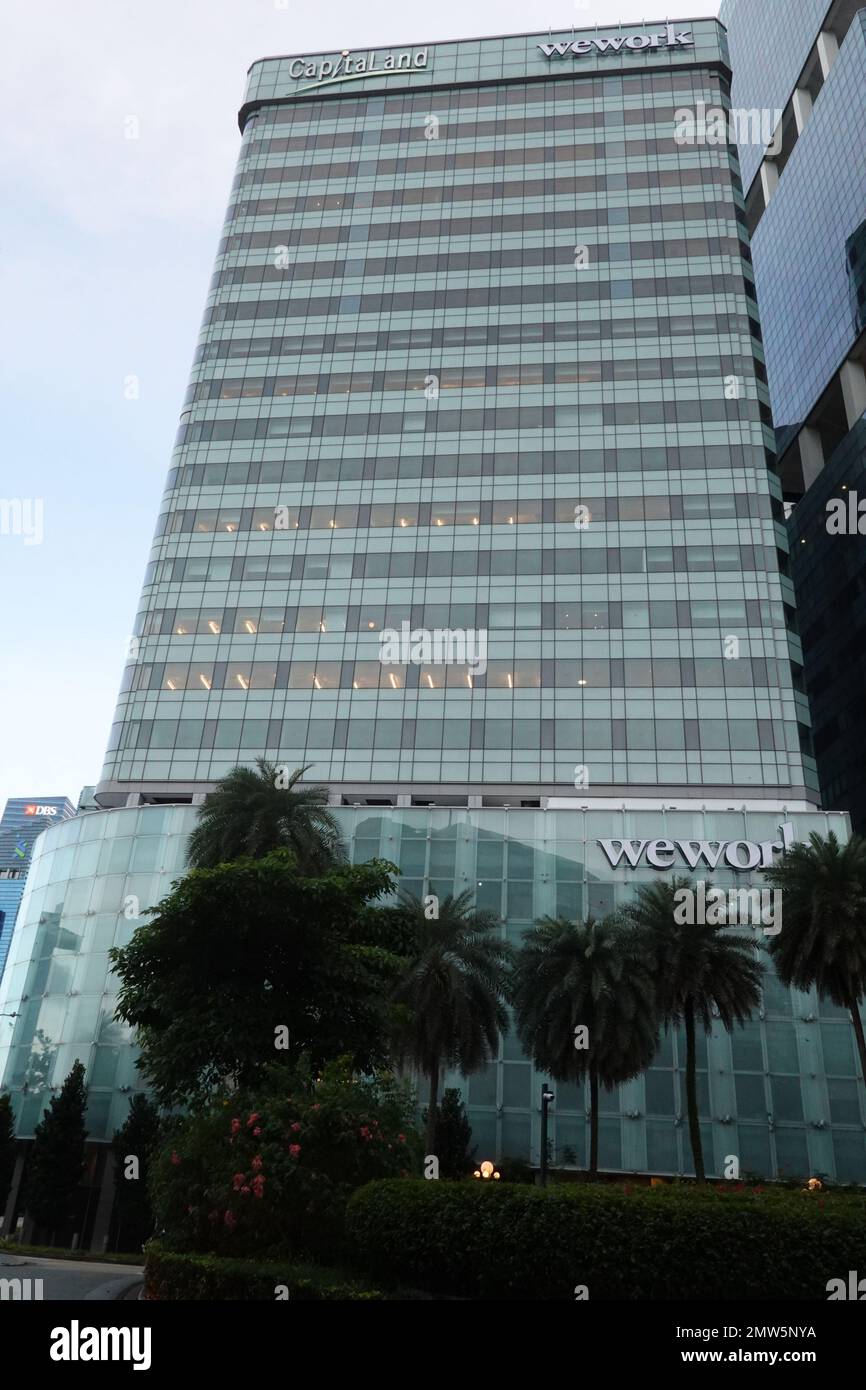 We Work Offices, close to the Fullerton Hotel, Singapore, SE Asia Stock Photo