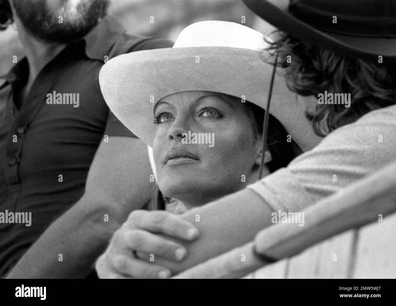 German actress Romy Schneider watches intently as Luis Miguel Dominguin ...