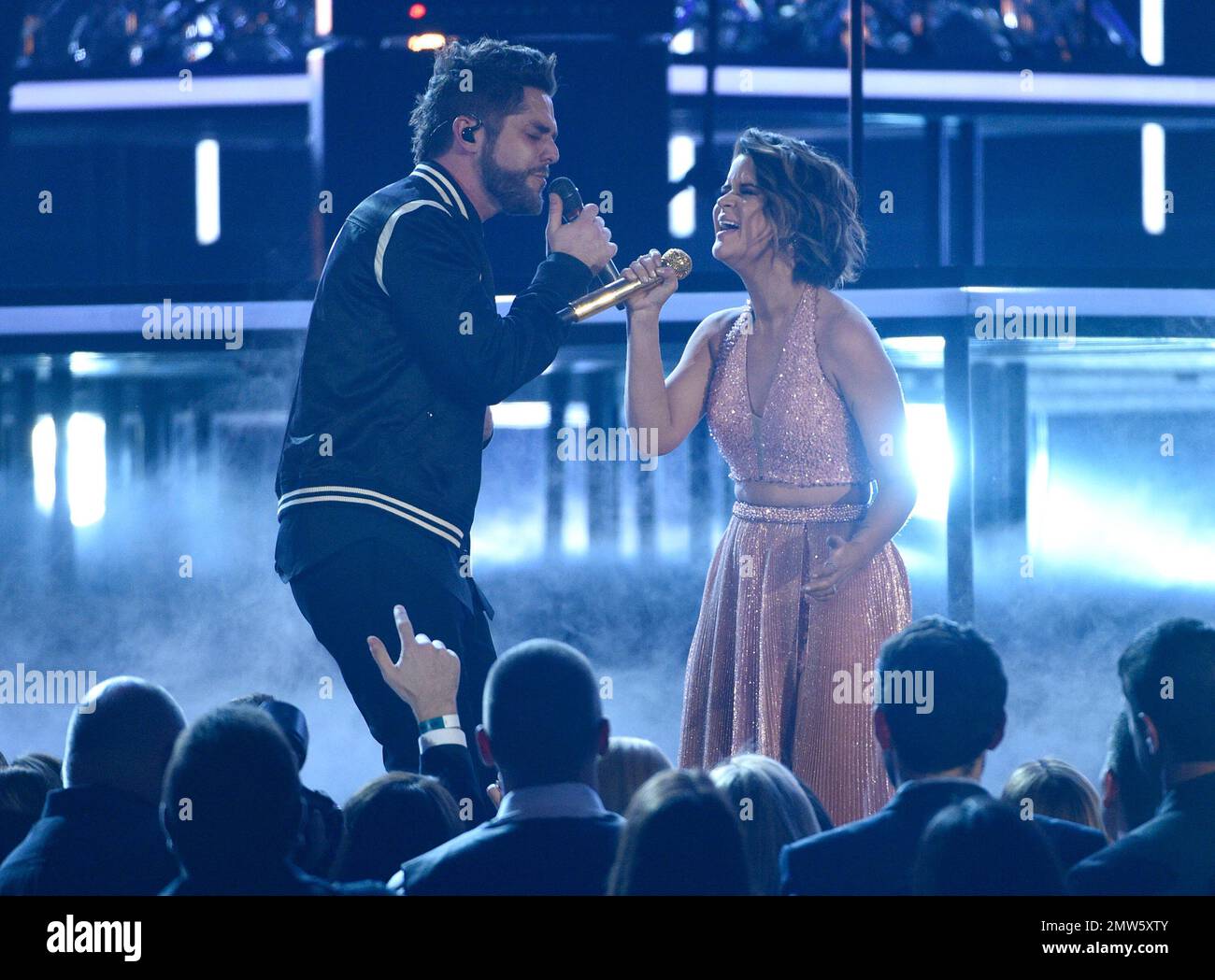 Thomas Rhett, left, and Maren Morris perform "Craving You" at the 52nd(01)
