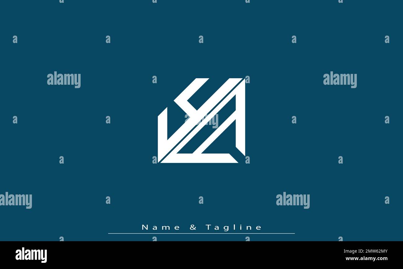 Alphabet letters Initials Monogram logo YA , AY Stock Vector