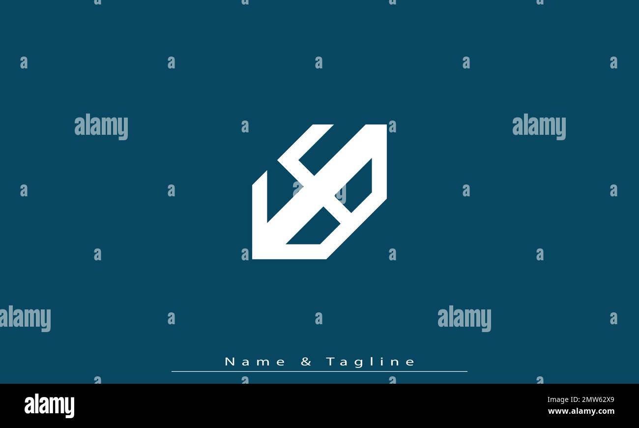 Alphabet letters Initials Monogram logo YB , BY Stock Vector
