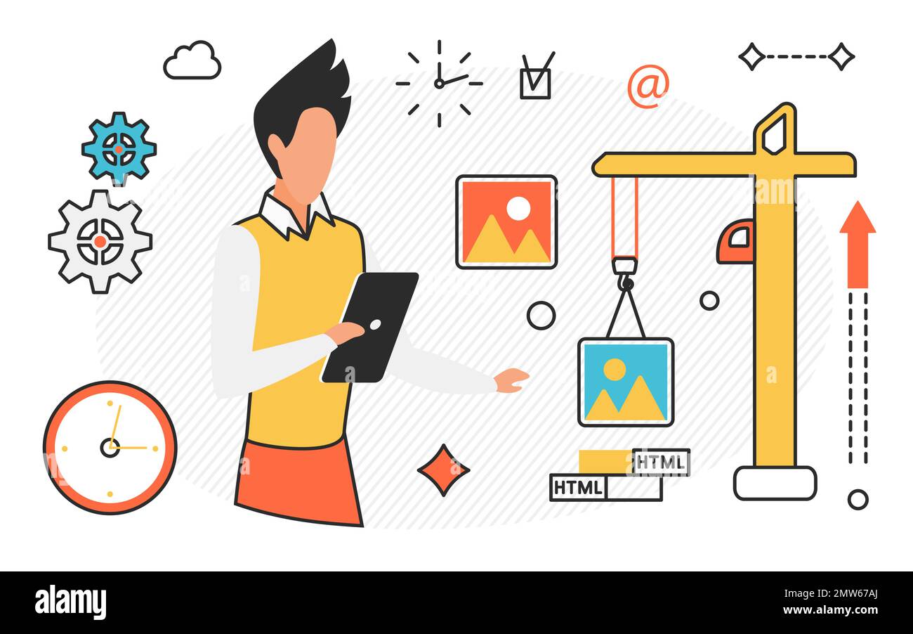 Application building developer. Software engineer, app development ...