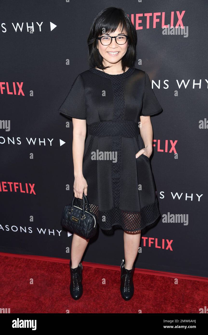 Keiko Agena attends the LA premiere of "13 Reasons Why" at Paramount